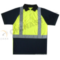 EN ISO 20471 camisa reflectante de seguridad POLO con cuello de color gris